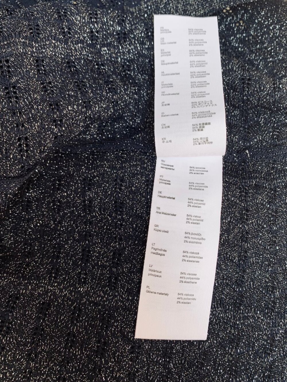 Sandro Rhinestone Knit Maxi Dress -Navy Blue - Picture 9 of 9